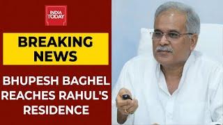 Chhattisgarh CM Bhupesh Baghel Reaches Rahul Gandhi's Residence | Breaking News