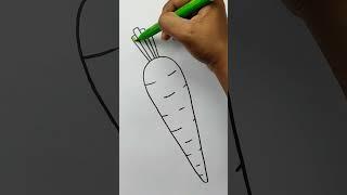 Easy Carrot drawing #youtubeshorts