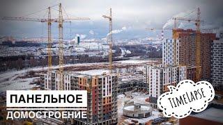 Стройка. Башенные краны КБ515, КБСМ503Б, КБ504А08. TimeLapse. ЖК "Южная Битца"