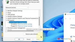 Edit Link state power management in Windows 11
