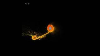 Supercomputer Simulation of the Moon's Origin (Wide-Orbit Cross Section)