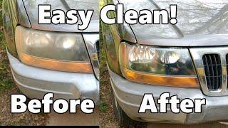 Clean foggy headlights in seconds! No scrubbing!