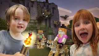 Adley & Niko Animal Rescue!!  Riding baby cheetahs & exploring inside a Minecraft safari cave! Ep. 2