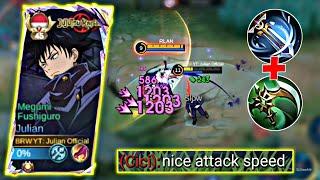 JULIAN NEW ATTACK SPEED BUILD AND SLOWED  2024! JULIAN NEW BEST BUILD TOP GLOBAL - MLBB