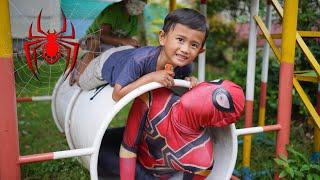 BERMAIN BERSAMA SPIDERMAN DI DUNIA NYATA ️| Ali vlog