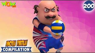 Volley ball Match In Juhu Beach| Motu Patlu Season 13 Compilation 200 | Motu Patlu |Wow Kidz | #spot