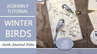 Winter Birds Junk Journal Folio | Tutorial | Junk Journal Printables from Sweet Vintage Prints