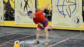 World record in kettlebell snatch by Johny Benidze - 200 reps (32 kg kettlebell)