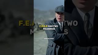 FEAR HAS TWO MEANINGS ~ Thomas Shelby ~ Attitude status ~ peaky blinders whatsApp status