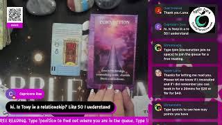 FREE, LIVE one card tarot reads with Apple Luna from TRINITYTAROTLIVE.COM