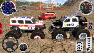 Police Monster Truck, Ambulance Impossible Driver #1 - Car Extreme Racing Android / IOS Gameplay