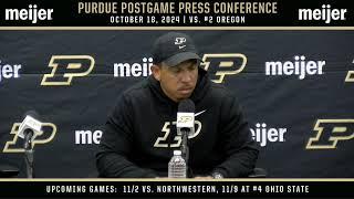 Purdue Postgame Press Conference | Oct. 18, 2024