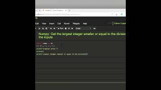#python get the largest integer, smaller or equals from the division inputs