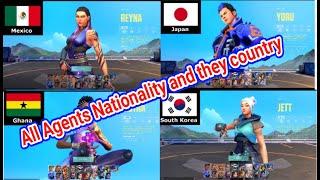 VALORANT   ALL Agents Nationality and they Country | VALORANT