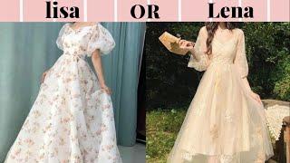 Lisa or Lena dresses #lisaorlena#lisa #lena #viralvideo #pinkaleli #helena