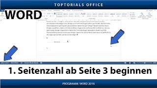 Seitenzahlen erst ab Seite 3 oder später beginnen in Word + Download