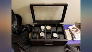 Decorebay Executive Wooden Watch Box Valet Box Sunglasses and Jewelry Box Storage review