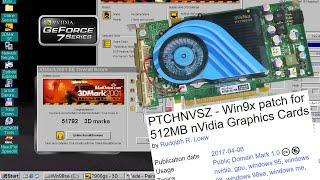 Let's install an unsupported NVIDIA GeForce 7xxx PCI-E GPU in Windows 98!