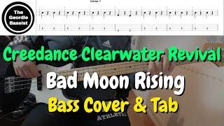 Creedance Clearwater revival - Bad Moon Rising - Bass cover with tabs