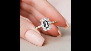 5 Ct Biggest Emerald Cut Diamond Ring Gift for Girlfriend Valentine's Day Gift #shorts