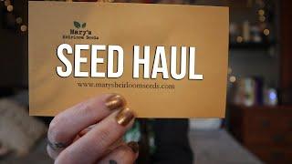 Mary's Heirloom Seeds | 2021 Garden Seed Haul