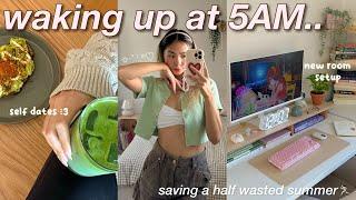 SAVING A HALF WASTED SUMMER!‍waking up at 5AM,having fun alone,& my new room setup *:･ﾟ