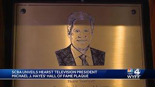 SCBA unveils Hearst Television President Michael J. Hayes' Hall of Fame plaque