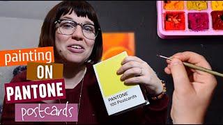 Painting on Pantone Postcards | Jelly Gouache | Episode 1