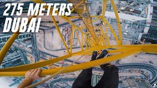 SLIPPERY 275M Crane Climb in Dubai 