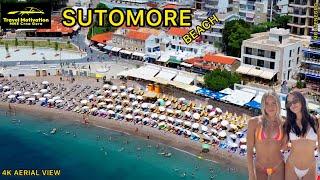 SUTOMORE Kupanje i Plaža u JULU 2024 - SUTOMORE Beach [4K Aerial View] MNE Crna Gora