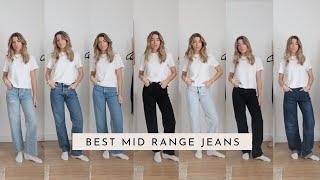 BEST MID RANGE STRAIGHT LEG JEANS // JEANS COLLECTION // Charlotte Olivia