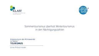 Sommertourismus überholt Wintertourismus in den Nächtigungszahlen