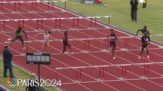 USA's Amber Hughes finishes first in women's 100m hurdles at Bermuda Grand Prix | NBC Sports