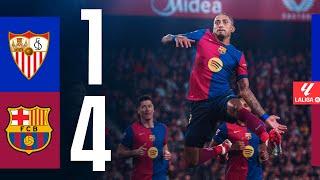 SEVILLA 1 vs 4 FC BARCELONA  | LALIGA 2024/25 MD23 (WITH COMMENTARY)