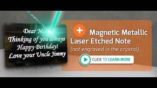 3D Crystal Personal Engraved Magnetic Gift Note | 3DCrystal.com