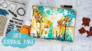 Messy Art Journal Page - Mixed Media Tutorial