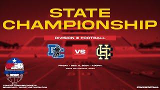 TAPPS Eleven Man Football DIII State Championship Highlights