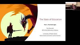 Lecture 1: The Dark Ages by Tom Bennett OBE | The University of Notre Dame Australia