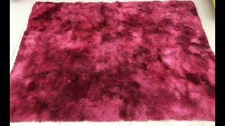 Plush tie-dyed area rugs