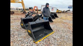 Brand New 62" Hydraulic Tilting Trackhoe Trenching Bucket