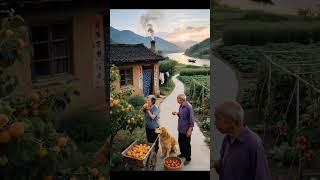 Where the Hills Meet the River ️ : A Portrait of Rural Life and Bountiful Harvests   #scenery