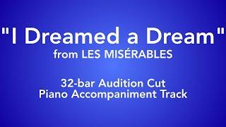 "I Dreamed a Dream" from Les Misérables - 32-bar Audition Cut Piano Accompaniment