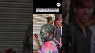 Japanese Woman, On India Tour, Harassed During Holi Celebrations #shorts #viral