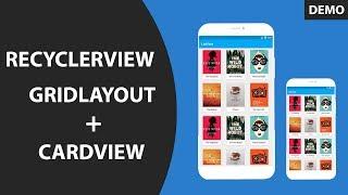 RecyclerView + CardView with Gridlayout | Demo