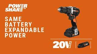 WORX WX030L 20V Power Share Cordless Cube Vac Compact Vacuum, Black