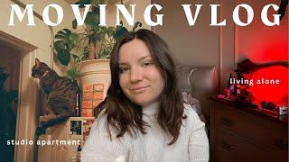 first time living alone: MOVING VLOG (sf bay area 400 sqft studio apartment)