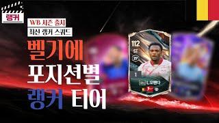 '벨기에' 포지션별 랭커 티어, 랭커 스쿼드 [TOP30] WB 시즌 출시 FC온라인/피파4