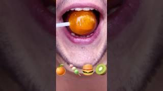 Orange lollipop bright sugar orb packed with juicy orange fire