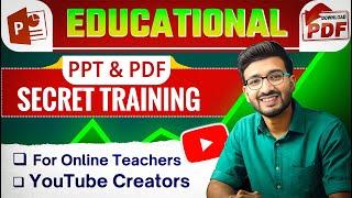 Best PowerPoint Training For Online Teaching || PPT for Educational YouTube Channel