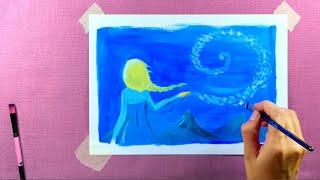 Painting Elsa (Disney's Frozen)  Relaxing Art and Music